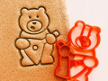 Bear with Balalaika Cookie cutter